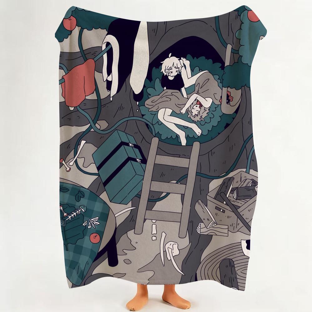 

Art D Dreamy f fairy t tale Throw Flannel Throw Blanket Suitable for Sofa Living Room Bedroom 75cmx90cm