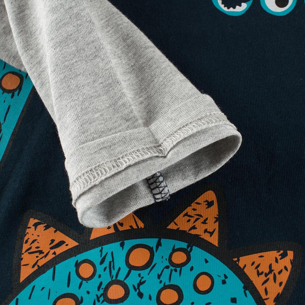 Children's Korean Style Cartoon Patchwork Long Sleeve Autumn Top