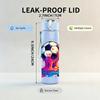 1PC Dripping Paint Soccer Ball Artwork 750ml Color Plastic Water Bottle Leakproof Flip Straw Lid For Sports Office Home Use