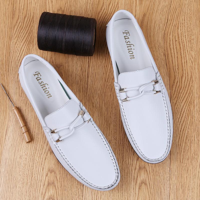 

Fashion Luxury Soft Flats Genuine Leather Shoes Men Round Toe Moccasin Loafers Man Casual Shoes Fashion Quality Footwear Designer Shoes 45