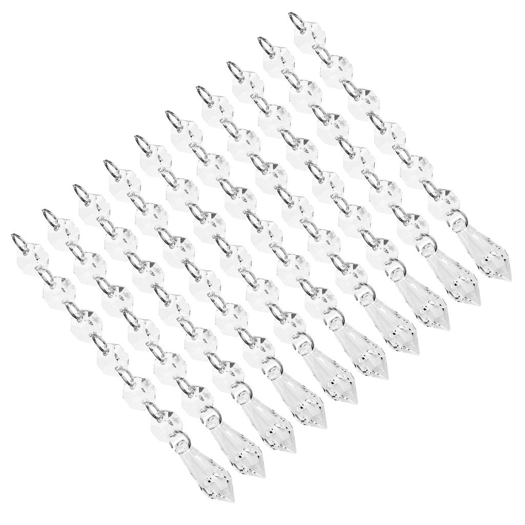 10PCS Acrylic Pendant 15cm Clear Long Drop Shape for Chandeliers Baby Room Christmas Tree