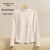 2025 Autumn Plus Size Slim Fit Long Sleeve Loose Base Layer Top for Women with Half High Neck