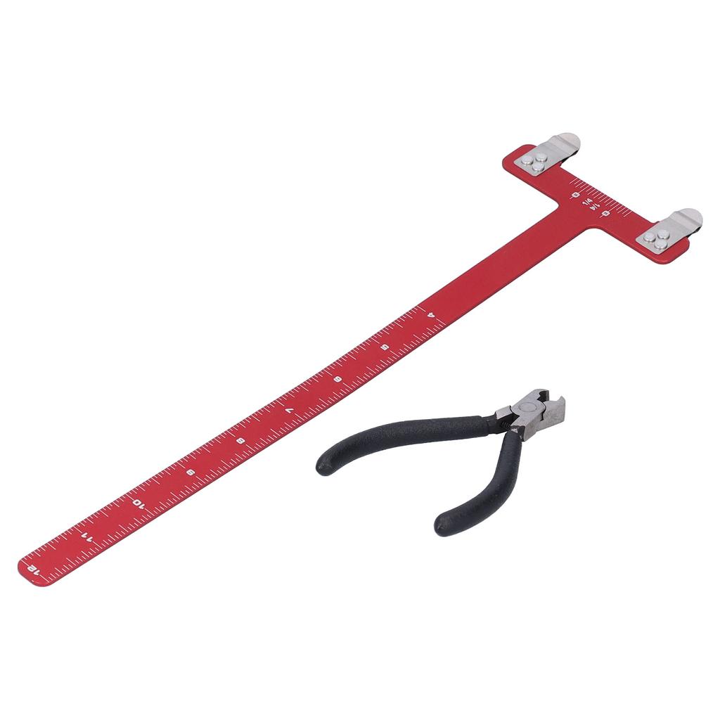 Bogenschießen Bogensehne Nockpunkte Messing Schnalle Clip Zange T-Form Messlineal Set