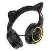 BH-300 Cat Ear Light-Up Bluetooth Headphones with Microphone for Live Streaming