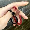 Lucky Stone Rope Couple Bracelets Black Red Bead Hand-Woven Charm Bracelet  Women Jewelry Wedding Accessories Girls Gift