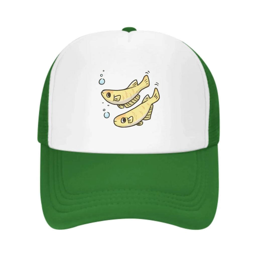 Two Yellow Fishes Baseball Caps Fashion Trucker Hat Unisex Mesh Caps for Women Unisex Outdoor Leisure Travel Neutral Sunshade