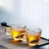 Glass Tea Cups Small Cups Home Glass Tea Set Coffee Cup Set Tea Water Cup Saucer Steak Juice Bucket Table Decor Teacup