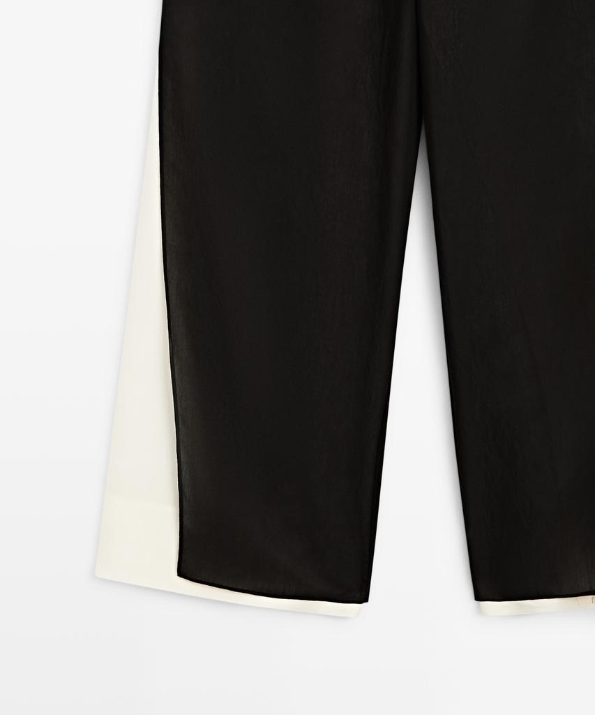 Masimodutti Fluid Pintuck Wide Leg Pants