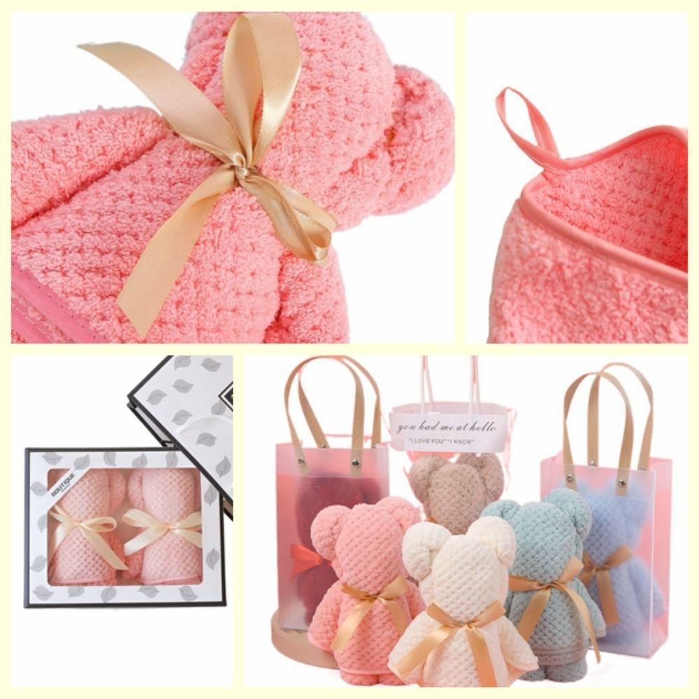 

Cartoon Doll Coral Velvet Bear Shape Towel Coral Velvet Doll Baby Towels Baby/Kids