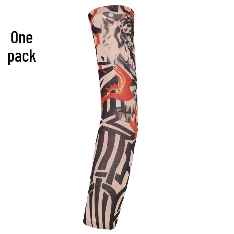 Seamless Outdoor Flower Tattoo Arm Sleeve - UV Protection for Cycling In Various Colors