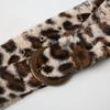 Leopard Print Fur Belts Chic Warm Hip hop Adjustable Accessorie Y2K Aesthetic 2000s Jeans Belt punk Personalized Grunge Belt