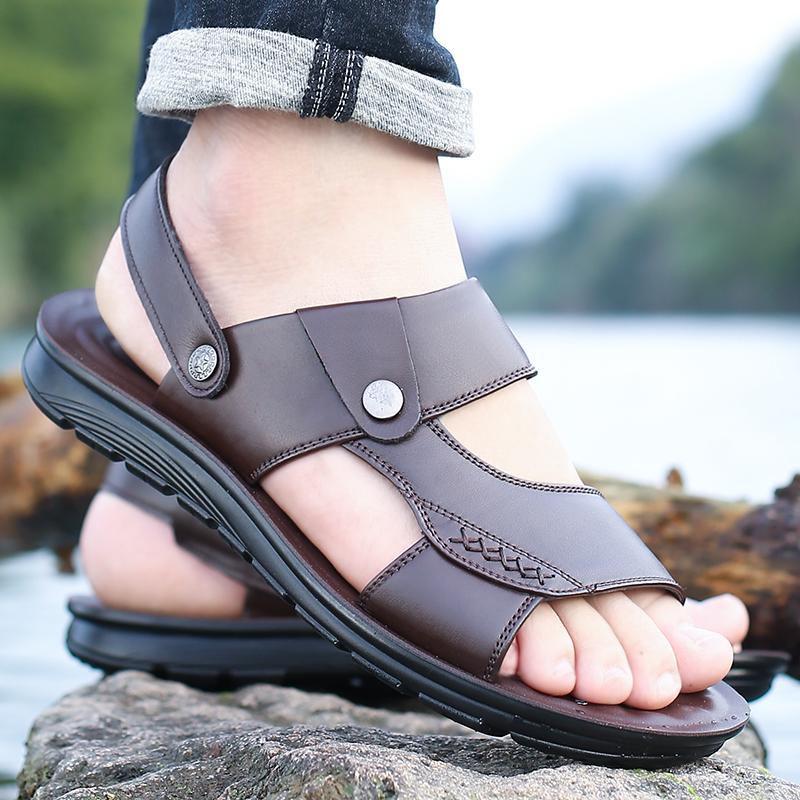 Summer New Men Sandals European American Casual Lightweight  Comfortable Beach Shoes Outdoor Driving Travel Sandals Size 38-47