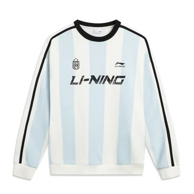 Li Ning Sports Lifestyle Series Antibacterial Loose Fit Crew Neck Couple Sweatshirt Unisex Sweatshirt AWDVH87-1