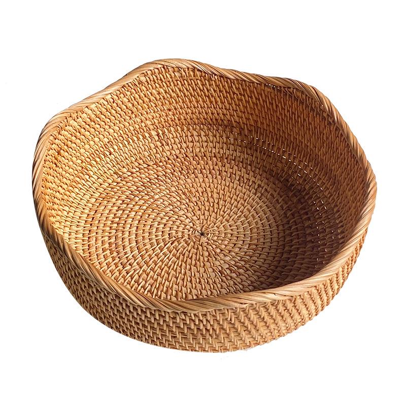 Hand-Woven Vietnamese Autumn Vine Tea and Snack Plate
