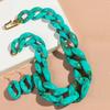 Statement Acrylic Earring Necklace Set for Women Men Boho Thick Link Chain Pendant Rock Jewelry Gifts
