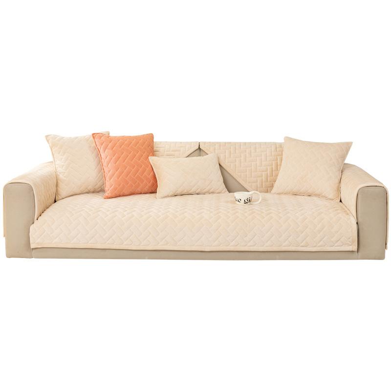 Plush Sofa Cushion Winter Cream Wind Milk Suede Sofa Cover All-Inclusive Full Cover Towel Cover Cloth Non-Slip Seat Cushions