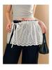 Korean Mesh Polka Dot Lace Butt Curtain: Chic Layering Waist Accessory for Girls with Pants & Skirts.