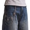 Punk Style Skull Jeans Chain Skull Charm Edgy Gothic Metal Waist Accessory For Women Girls