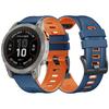 Two-Tone Soft Silicone Strap For Garmin Fenix 7X Pro QuickFit 26mm Watch Band For Garmin Epix Pro Gen 2 51mm Watchband Bracelet