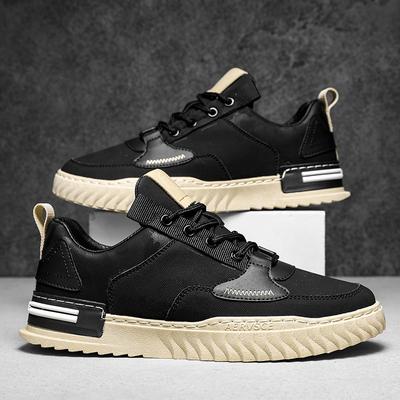 Fashion Brand Leather Men Casual Shoes White Men's Walking Footwear Comfortable Platform Shoes Fashion Skateboard Shoes Male Sneakers