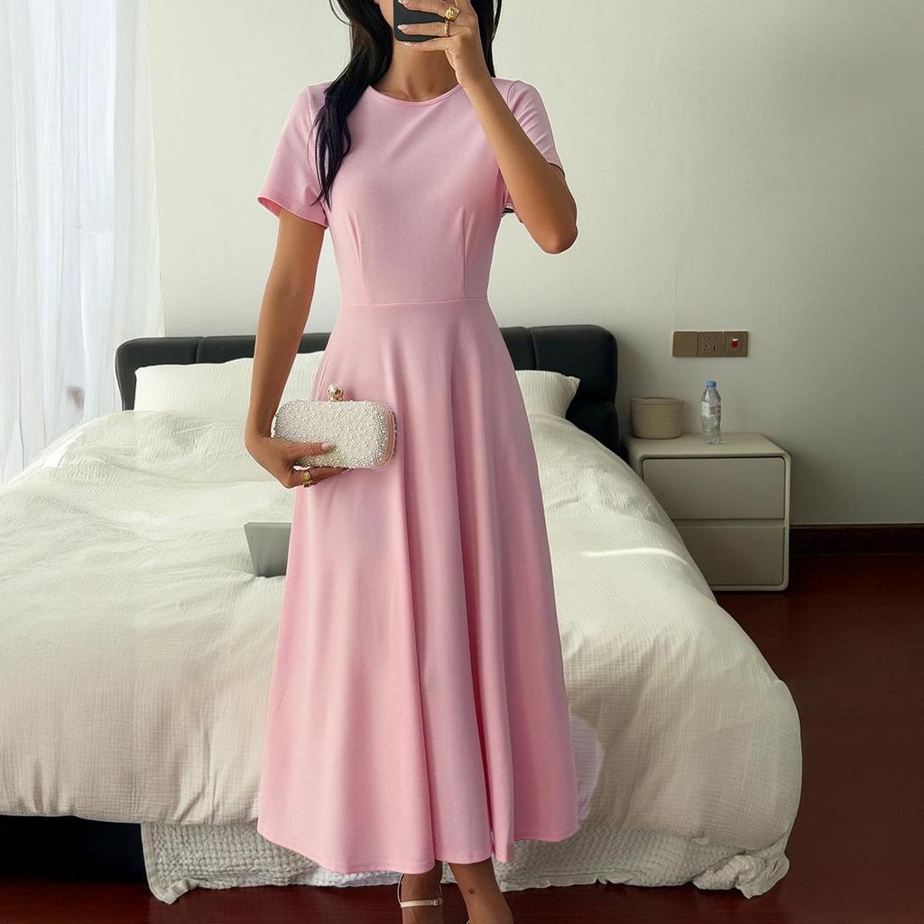 European Elegant Sexy Short-Sleeve Evening Gown for Women – Spring/Summer 2026 Collection