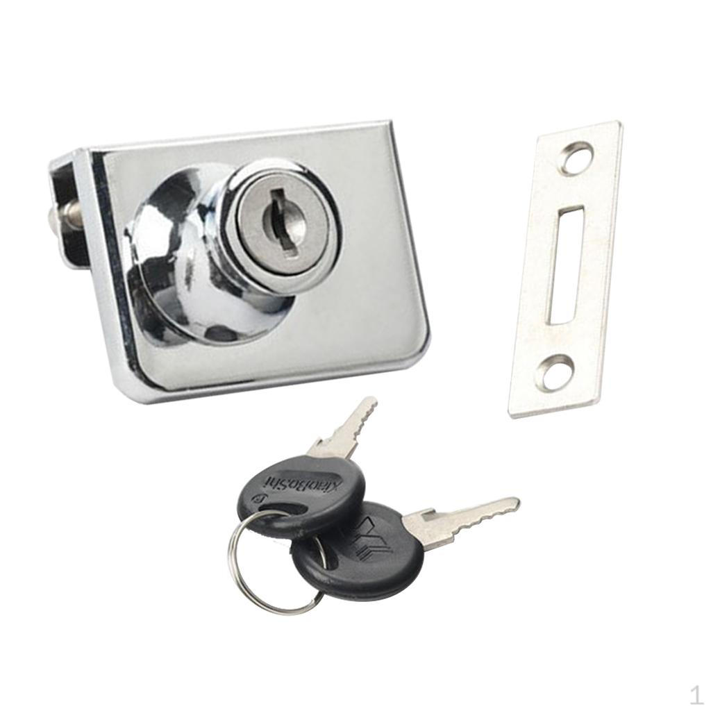 Cabinet Lock Display Case Showcase Sliding with Keys 48x35mm A