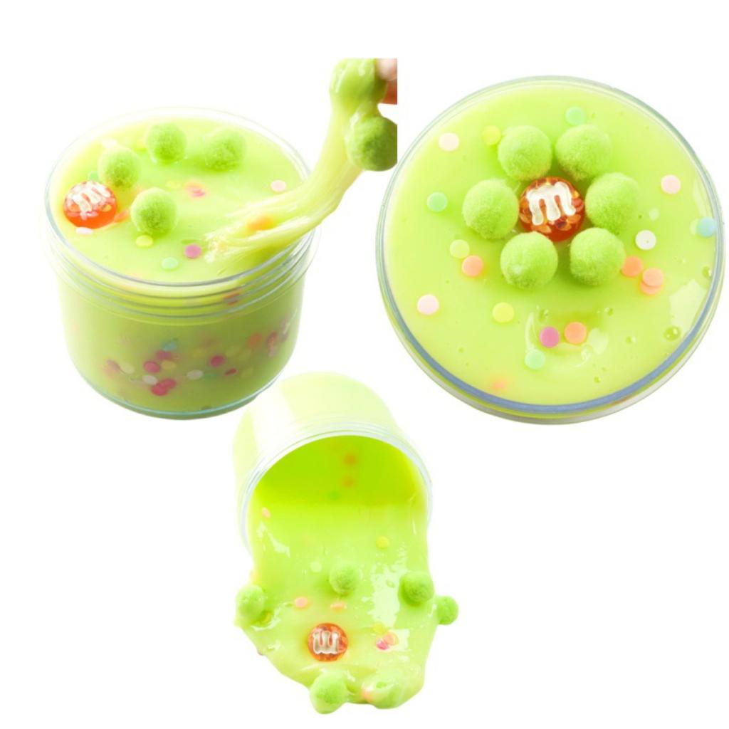Crystal Mud Does Not Stick To Your Hands Pearl Milk Tea Slime Bubble Glue Children's Toy Set Decompression Color Mud