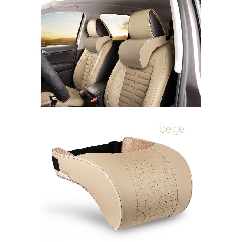 Hot Sale PU Leather Auto Car Neck Pillow Memory Foam Pillows Neck Rest Seat Headrest Cushion Pad Automobiles