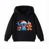 Disney Christmas Clothes Stitch Children's Hoodies Boys' and Girls' Clothing Autumn and Winter Warm Childrens Hooded Sweatshirts