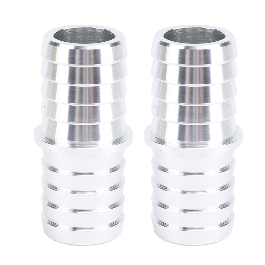 1 Pair 3 4 to 3 4in Hose Barb Splice Coupler Aluminum Alloy Radiator Intercooler Heat Exchanger Repair Mend Fitting