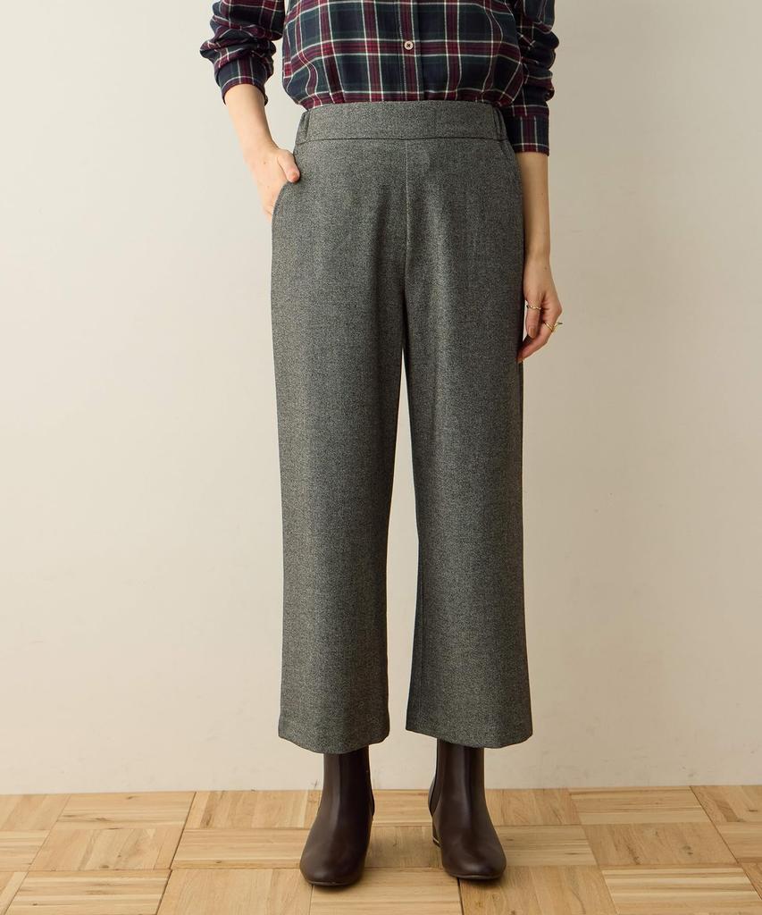 70 Cm Fleece-lined Wide-leg Pants, Charcoal,
