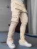 Men's Spring and Autumn Casual Straight-Leg Cargo Pants with Multiple Pockets