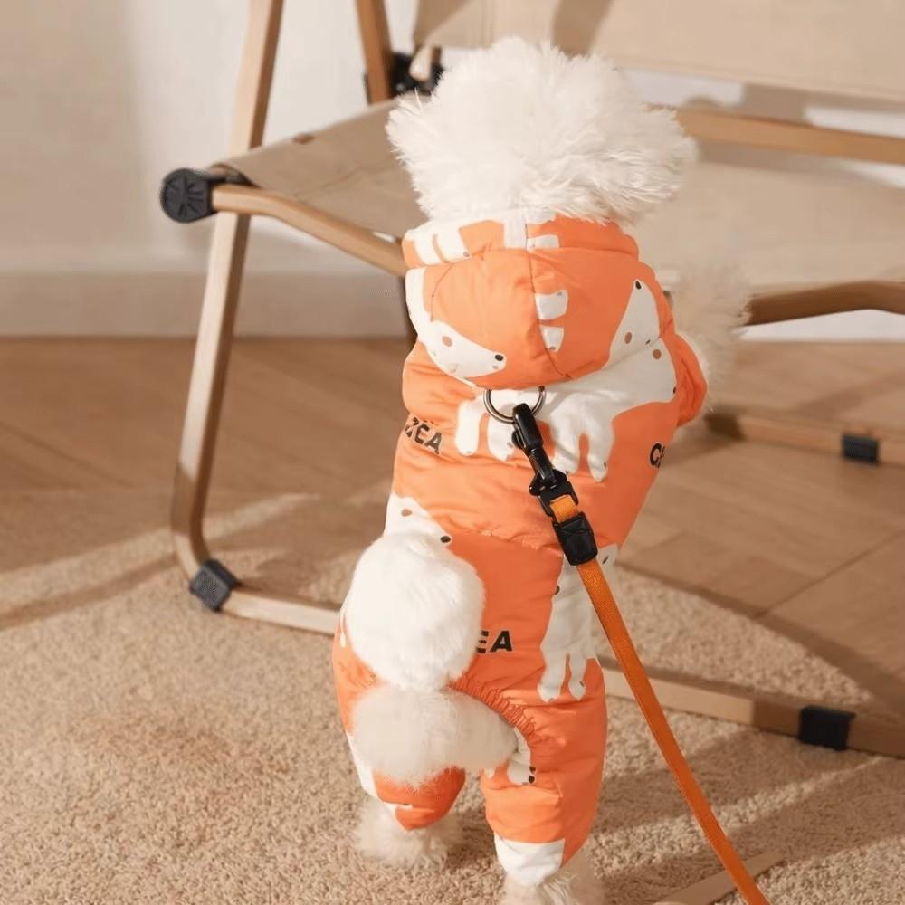 Fleece Lined Pet Outdoor Clothing Anti-Shedding Dog Bodysuit Protective Romper Winter Season