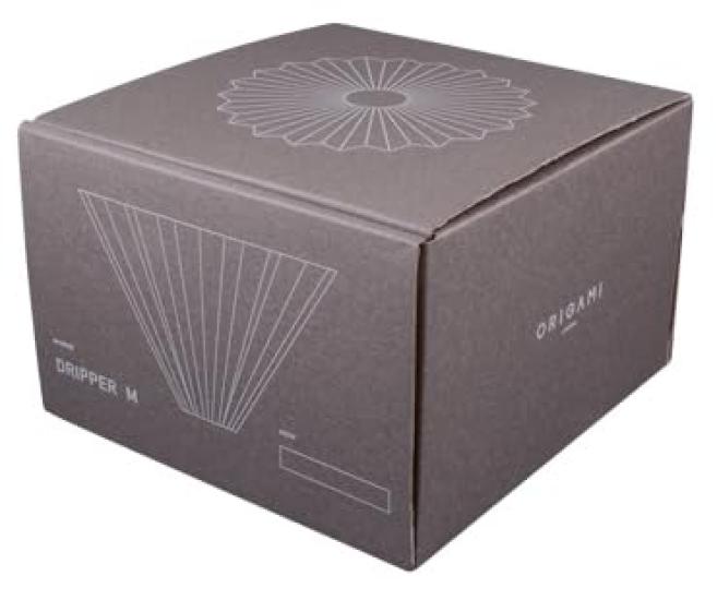 ORIGAMI Dripper (Black, Medium Size) with Box and Engraved Markings. Holder Sold Separately.
