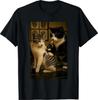 Vintage Cat Smoking Tattoo Inked Kitty Artist Funny Meme T-Shirt