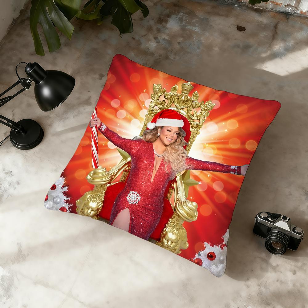 Singer M-Mariah C-Carey Merry Christmas cushion cover Home Office Convenient Nordic Simplicity Hit With Zipper Cushion Cover 30cmx30cm