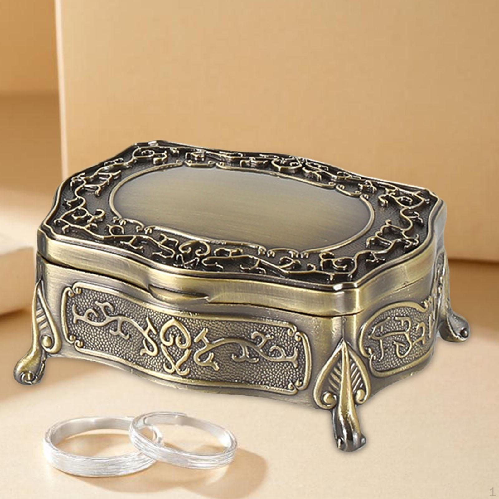 

Jewelry Box Case for Girls Ladies Women Jewellery Storage Art Collection Metal Home Decoration Small