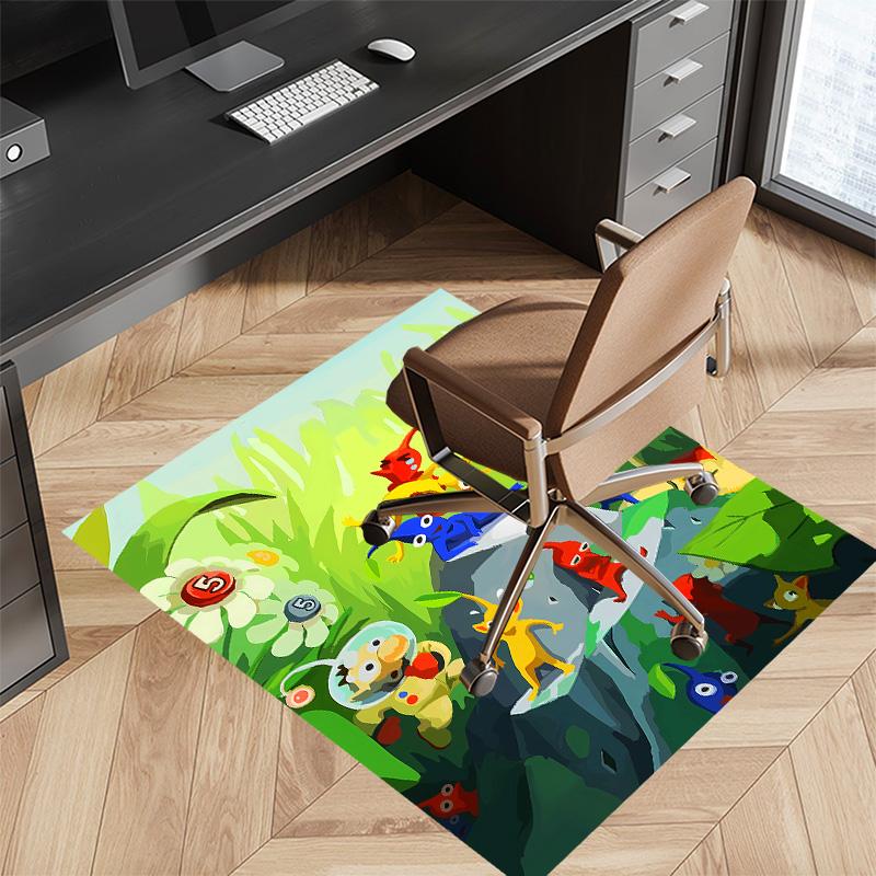 Pikmin Printed Absorbent Washable Carpet, Non-Slip Bathroom Mats, Kitchen Rugs, Yoga Mat,Living Room Entrance, Camping Picnic Rugs