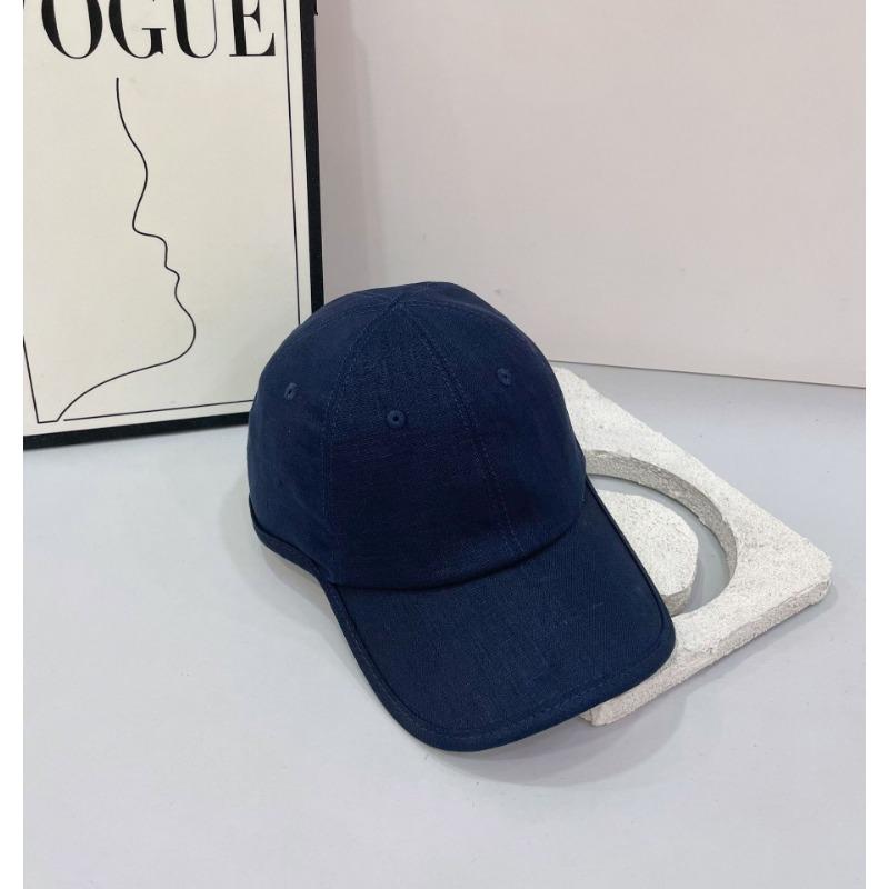 New Linen Baseball Cap, Large Brim Hemming, Breathable Summer Hat, Sun Protection and Sunshade, Fashionable and Versatile