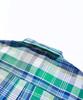 SOUNDSLIFE [Japan Fabric] Back Loop Short Sleeve Check Shirt Blue