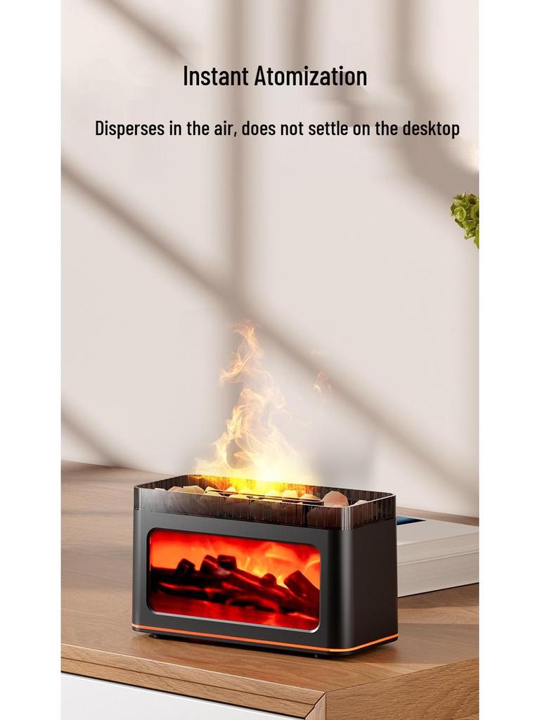 3D Fireplace Aromatherapy Machine: Colorful Flame Essential Oil Diffuser for Home