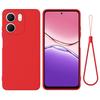 For Oppo A5x 5G/Oppo A5x 4G Liquid Silicone Case Phone Back Cover with Hand Strap