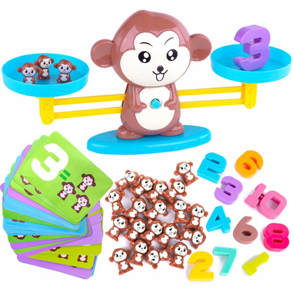 Monkey Scale Balance Counting Math Game STEM Preschool Educational Toy Gift for Boy Girl A