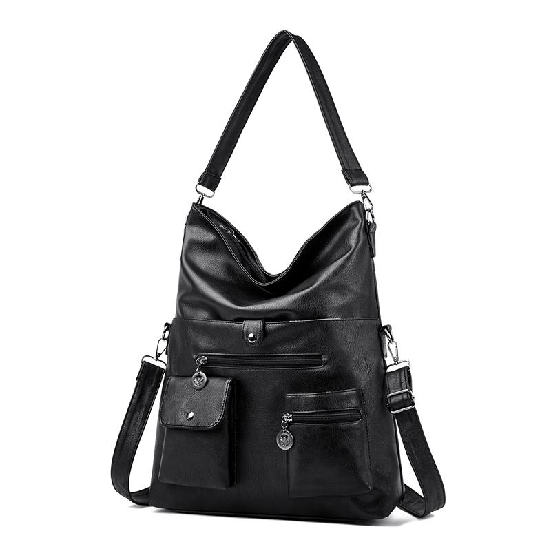 Women's Large Capacity PU Leather Shoulder Bag – Stylish Crossbody Tote with Multiple Pockets, Perfect for Daily Use, Work & Travel