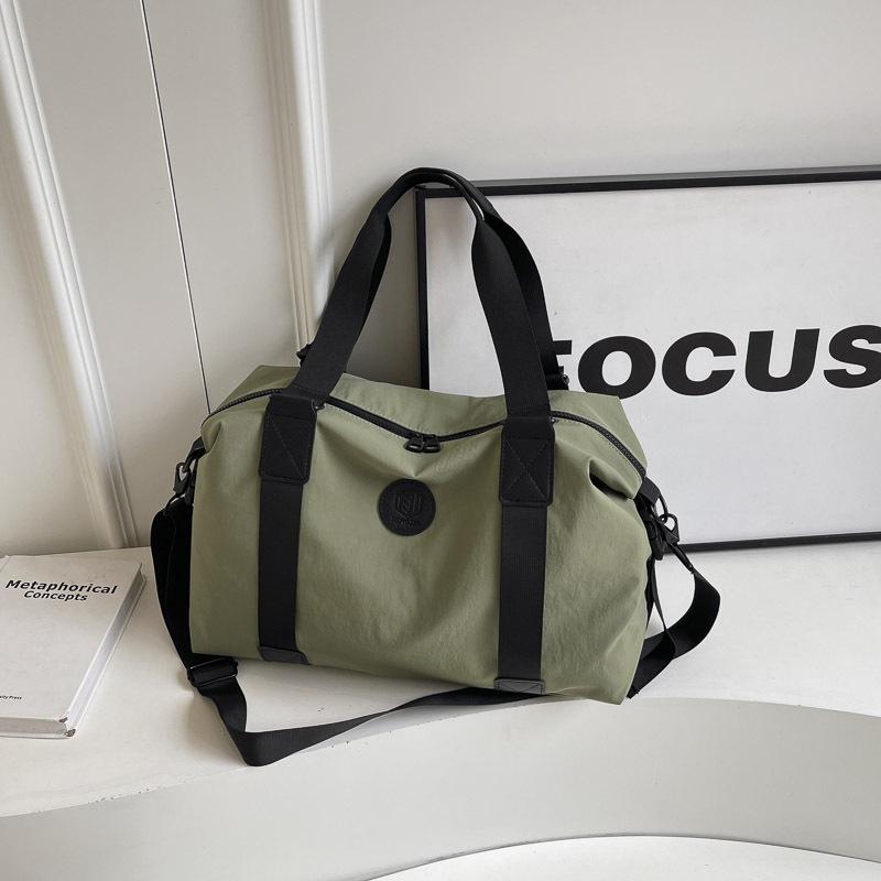 Korean Version of Simple Fashion Fitness Bag Large Capacity Hand Luggage Bag Women's Sports Travel Bag Portable Trend
