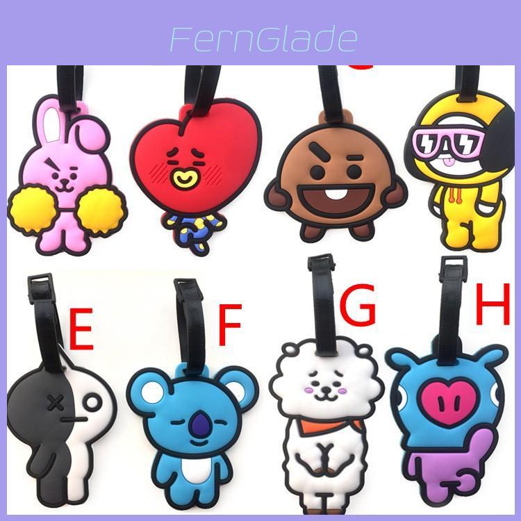 Kpop Boys Bangtan Bts Bt21 Tata Chimmy Cooky Rj Koya Mang Shooky Tag Luggage