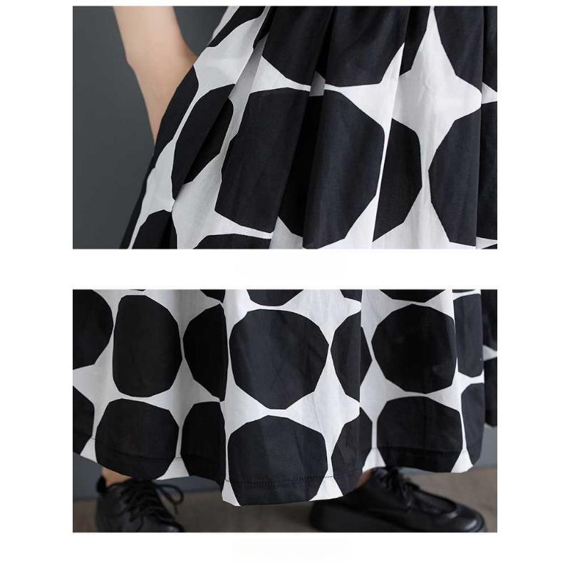 Polka Dot Print Summer Casual Two Piece Set Short Sleeve Loose Blouse Women Shirt Top Fashion Clothing Long Skirts Suit 2025