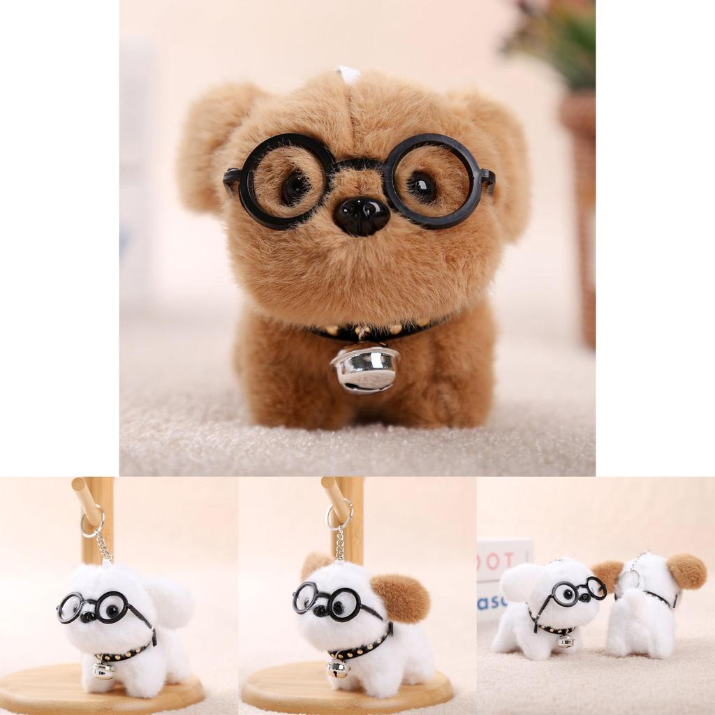 Plush Dog Keychain With Glasses For Girls And Collectors