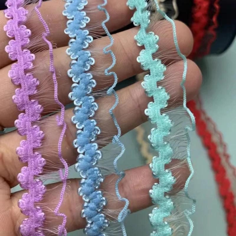 20meters/lot Elastic Colored Lace Organza Ribbon DIY Clothing Curtains Handmade Crafts Accessories Festival Gift Packaging