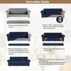Stretch Velvet Couch Covers Cushion 1/2/3Seater Sofa Slipcovers Washable Elastic Sofa Cover Soft Thick Plush Furniture Protector
